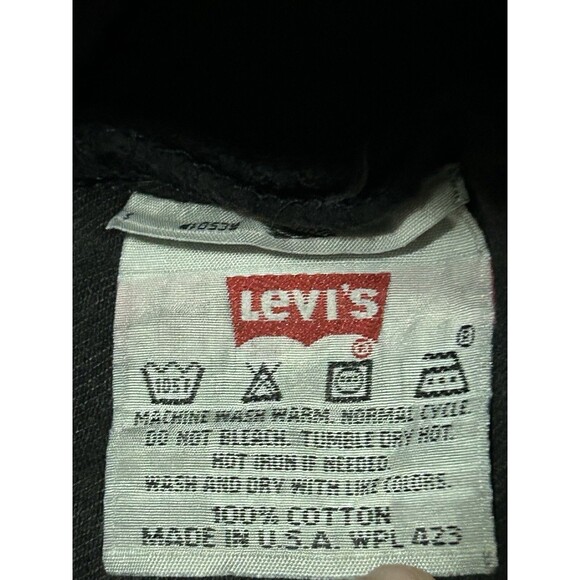 Vtg 90s Levi's 501 XX Women's Black Denim Jeans Button Fly Faded 30x32 (29x32.5) - Picture 15 of 16